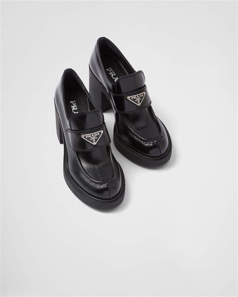 prada heeled loafers.